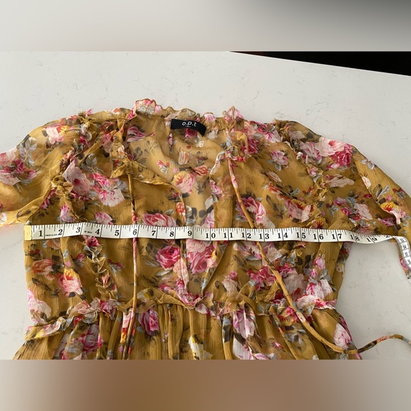 O.P.T x Anthropologie Felicity Tiered Midi Dress: Size Small - Picture 9 of 11